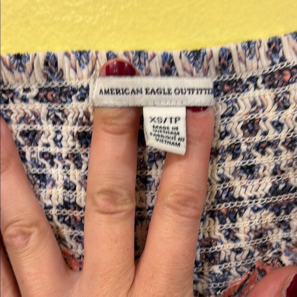 American Eagle 🦅 Blue Patterned Romper - Picture 8 of 8